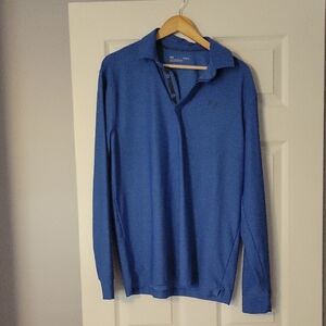 Under Armour Men's Long Sleeve Polo in Blue